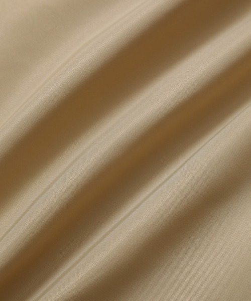 ADAM ET ROPE'（アダムエロペ）の「【サステナブル】ボンバーツイルパデットシャツブルゾン/撥水（ブルゾン・レディース・ベージュ/ダークブラウン・FREE）」の5枚目の写真