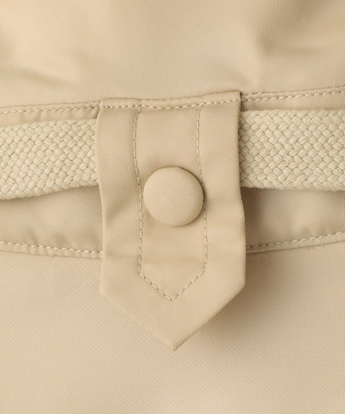 ADAM ET ROPE'（アダムエロペ）の「【サステナブル】ボンバーツイルパデットシャツブルゾン/撥水（ブルゾン・レディース・ベージュ/ダークブラウン・FREE）」の6枚目の写真