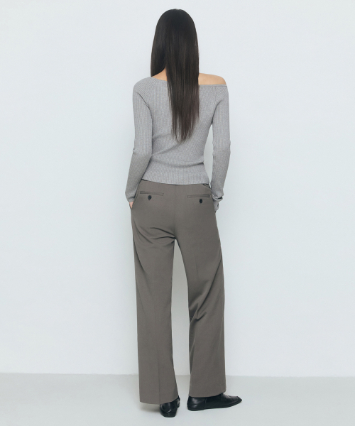MUSINSA STANDARD WOMAN（ムシンサスタンダードウーマン）の「レディースワイド隠しバンディングスラックス[ウォームグレー]（スラックス・レディース・その他・34/32/30/31/24/25/26/27/28/29）」の3枚目の写真