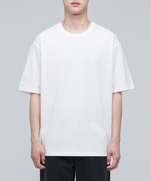 MUSINSA STANDARD（ムシンサスタンダード）の「スーピマリラックスドクルーネックTシャツ[クリーム]（Tシャツ/カットソー・メンズ・その他・SMALL/MEDIUM/LARGE/X-LARGE/XXX-LARGE）」の2枚目の写真