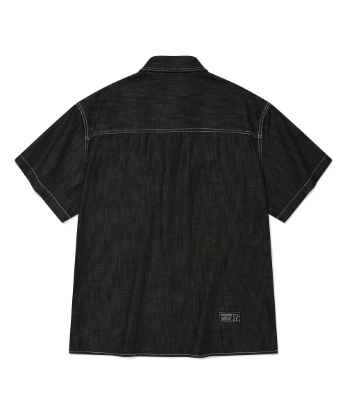 Wacky WiLLy（ワッキーウィリー）の「イージーデニム半袖シャツブラック（シャツ/ブラウス・レディース・その他・SMALL/MEDIUM/LARGE/X-LARGE）」の3枚目の写真