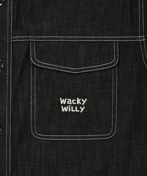 Wacky WiLLy（ワッキーウィリー）の「イージーデニム半袖シャツブラック（シャツ/ブラウス・レディース・その他・SMALL/MEDIUM/LARGE/X-LARGE）」の5枚目の写真