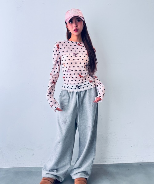 Y2K SYNAPSE FACTORY（ワイツーケー シナプスファクトリー）の「【スタッズ】ジョガーパンツ（スウェットパンツ・レディース・グレー/ダークグレー・FREE）」の13枚目の写真