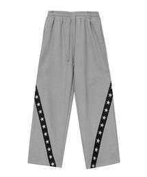 BAUF（バウフ）の「Bスタラインワイドスウェットパンツ[グレー]（スウェットパンツ）」