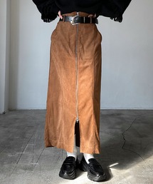 PAGEBOY | フェイクスエードZIPナロースカート(スカート)