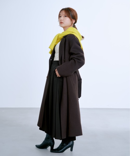 COHINA(コヒナ)の「アシメラインサテンフレアスカート 【低身長・小柄女性】(スカート・レディース・ブルー/ブラック/ベージュ・S-Regular/XS-Regular/S-Short/XS-Short)」の16枚目の写真