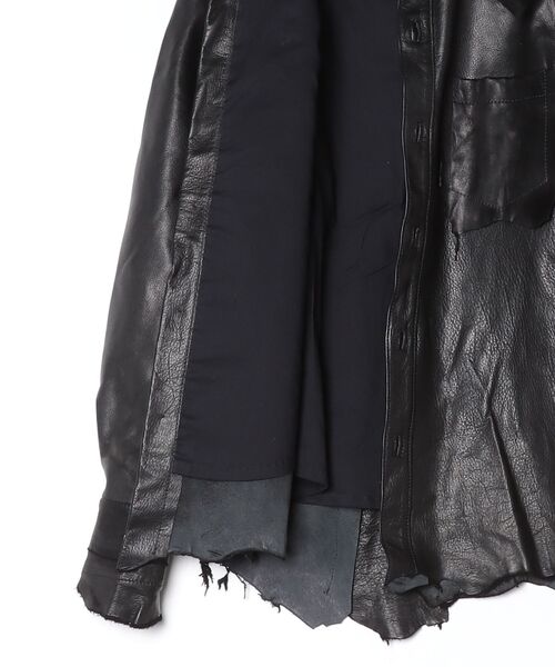 Yasuyuki Ishii(ヤスユキイシイ)の「Yasuyuki Ishii/ヤスユキイシイ/Leather Shirts(シャツ/ブラウス・メンズ・ブラック・46)」の3枚目の写真