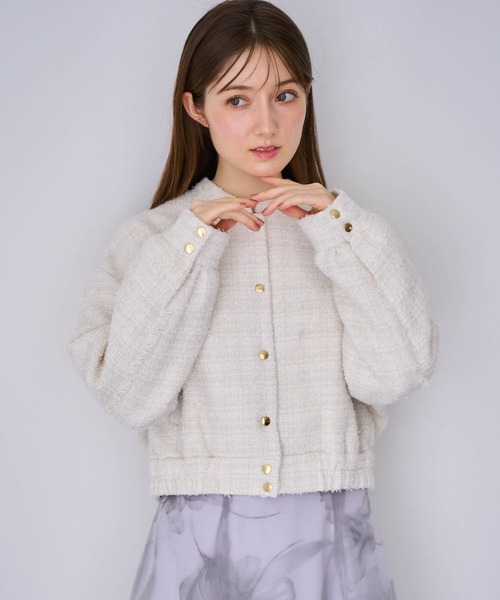 NOELA(ノエラ)の「ツイードショートブルゾン(ブルゾン・レディース・ブラック/オフホワイト・S/M)」の10枚目の写真