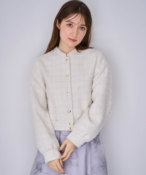 NOELA(ノエラ)の「ツイードショートブルゾン(ブルゾン・レディース・ブラック/オフホワイト・S/M)」の12枚目の写真