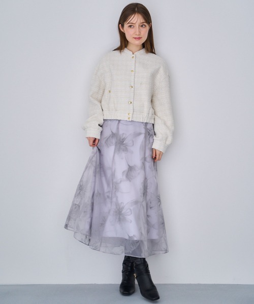 NOELA(ノエラ)の「ツイードショートブルゾン(ブルゾン・レディース・ブラック/オフホワイト・S/M)」の15枚目の写真