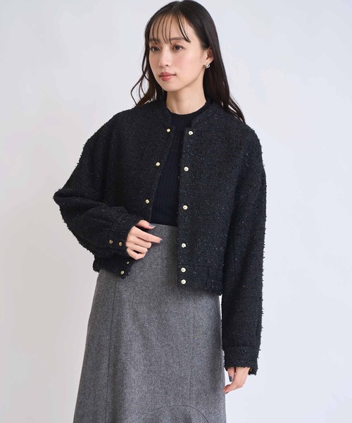 NOELA(ノエラ)の「ツイードショートブルゾン(ブルゾン・レディース・ブラック/オフホワイト・S/M)」の18枚目の写真