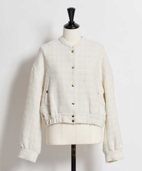 NOELA(ノエラ)の「ツイードショートブルゾン(ブルゾン・レディース・ブラック/オフホワイト・S/M)」の9枚目の写真