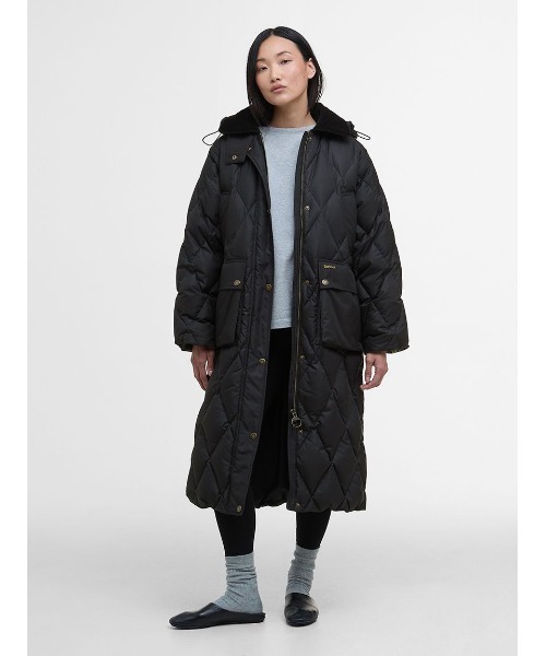 Barbour(バブアー)の「Yasminキルティング ダウン ジャケット ロング(レディース)(ダウンジャケット/コート・レディース・ブラック/ベージュ・8/10)」の8枚目の写真