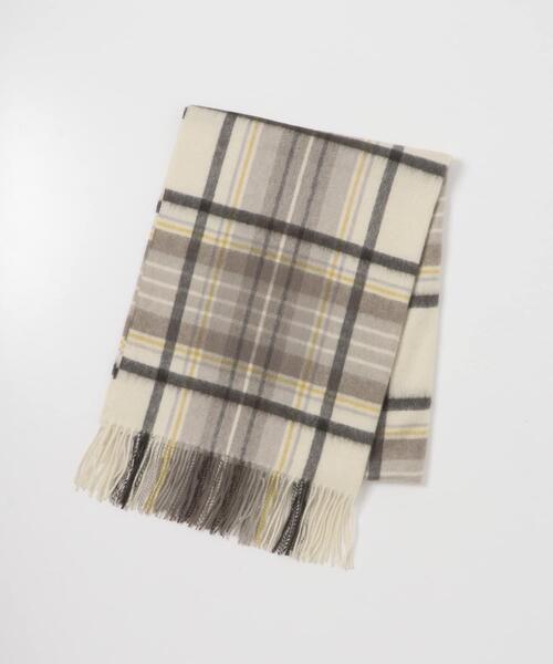 URBAN RESEARCH ROSSO WOMEN（アーバンリサーチ　ロッソ）の「カシミヤチェックストール（ストール/ショール・レディース・ベージュ系その他/ブラック系その他・FREE）」の3枚目の写真