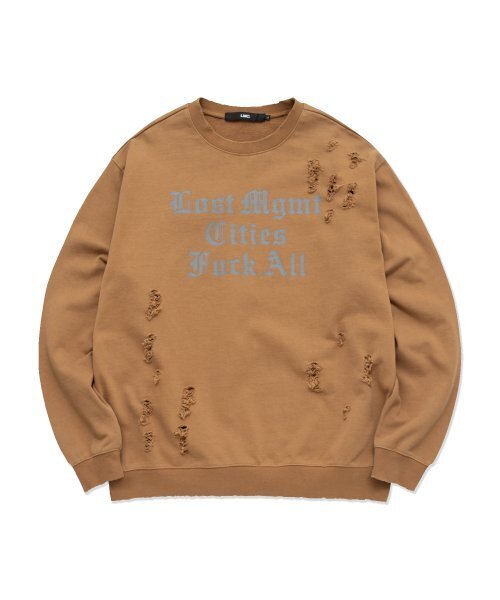 LMCの「LMC DISTRESSED EDGE F ALL SWEATSHIRT camel(スウェット・レディース・その他・LARGE/MEDIUM/SMALL/X-LARGE)」の1枚目の写真