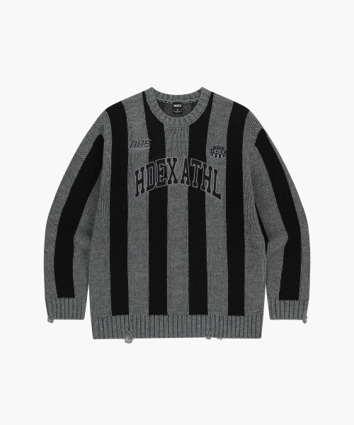 HDEX（エイチデックス）の「アスレチックストライプニット (ブラック)（ニット/セーター・メンズ・ブラック・MEDIUM/LARGE/X-LARGE/2XL）」の2枚目の写真