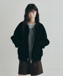 LOEIL（ロエイユ）の「レギュラーンスエードブルゾンジャケット - ブラック（MA-1）」