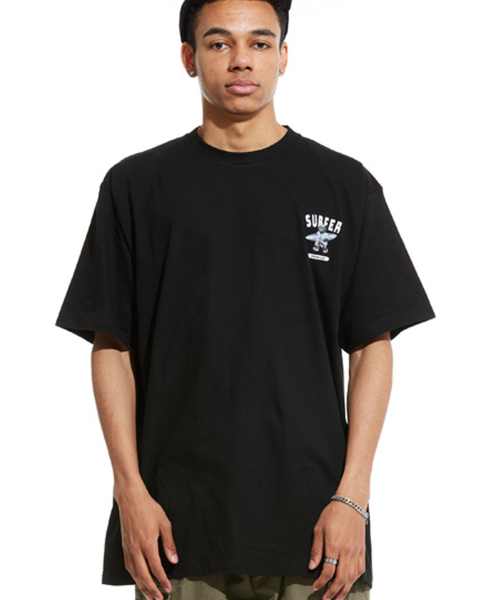CREAM SODA LAB(クリームソーダラボ)の「LABグレーサーファースモールロゴ半袖Tシャツブラックホワイト(Tシャツ/カットソー・メンズ・その他・LARGE/MEDIUM/X-LARGE/XX-LARGE)」の1枚目の写真