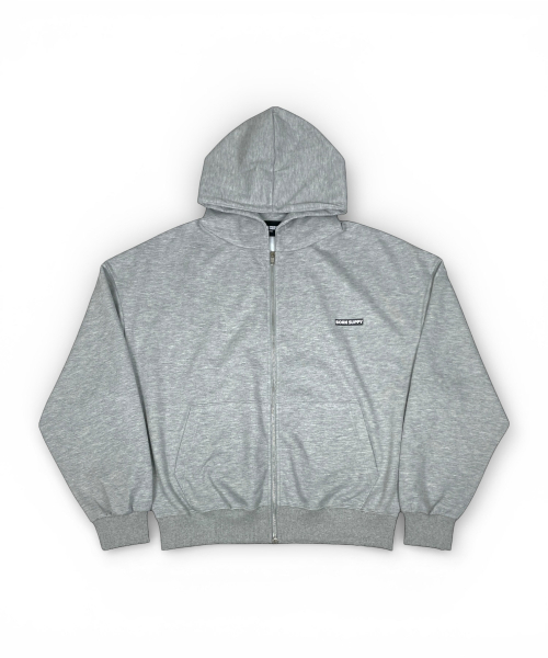 L.G.B. フルジッパー グレー パーカー　ボノ セール】Box Logo Hood Zip-up (Gray)（パーカー）｜BORN SLIPPY