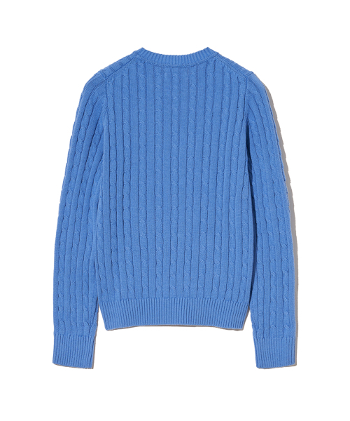 YALE（イェール）の「ウィメンズケーブルラウンドニット_ライトブルー（ニット/セーター・レディース・その他・SMALL/MEDIUM/LARGE）」の3枚目の写真
