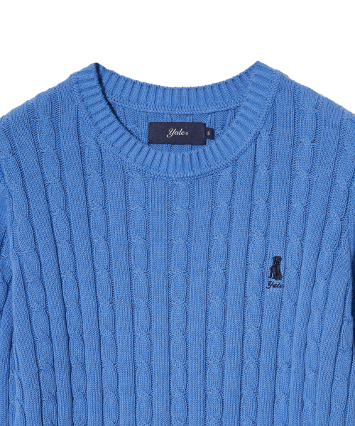 YALE（イェール）の「ウィメンズケーブルラウンドニット_ライトブルー（ニット/セーター・レディース・その他・SMALL/MEDIUM/LARGE）」の4枚目の写真