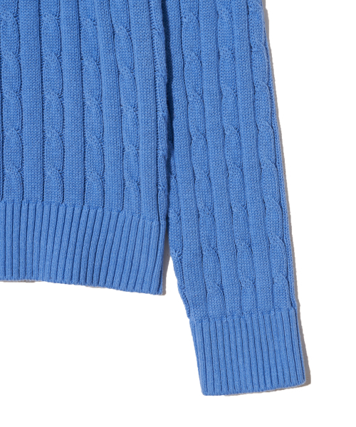 YALE（イェール）の「ウィメンズケーブルラウンドニット_ライトブルー（ニット/セーター・レディース・その他・SMALL/MEDIUM/LARGE）」の5枚目の写真