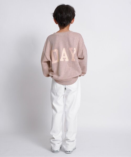 F.O.KIDS（エフオーキッズ）の「BRUH ロゴプルオーバー_ジュニア対応（スウェット・キッズ・チャコール/ミント/ピンク・100/110/120/130/140/150/160）」の5枚目の写真
