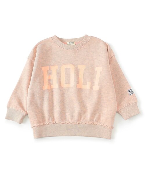 F.O.KIDS（エフオーキッズ）の「BRUH ロゴプルオーバー_ジュニア対応（スウェット・キッズ・チャコール/ミント/ピンク・100/110/120/130/140/150/160）」の6枚目の写真