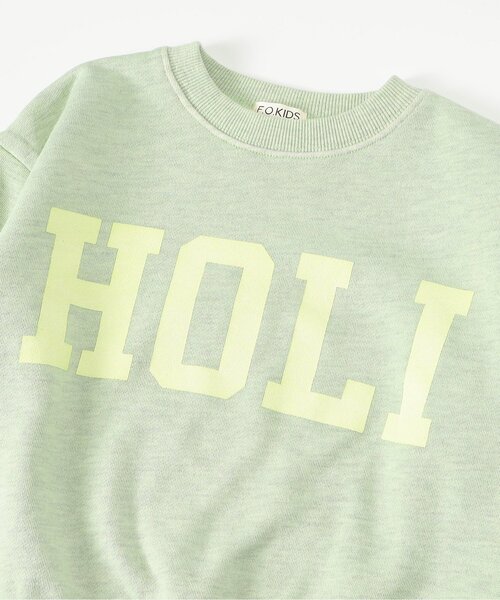 F.O.KIDS（エフオーキッズ）の「BRUH ロゴプルオーバー_ジュニア対応（スウェット・キッズ・チャコール/ミント/ピンク・100/110/120/130/140/150/160）」の14枚目の写真