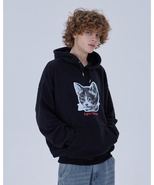 DYSFUNCT(ディスファンクト)の「STERN CAT HOODIE (BLACK)(パーカー・メンズ・その他・LARGE/MEDIUM)」の4枚目の写真