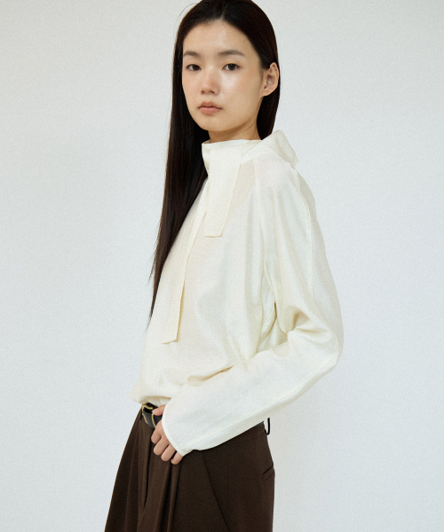 NORTON SCARF BLOUSE (CREAM)