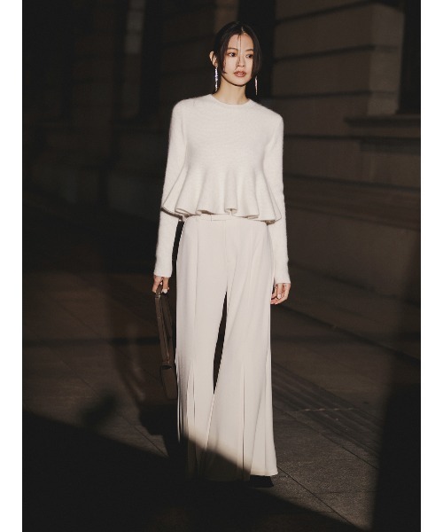 anuans(アニュアンス)の「トリアセバックサテンフレアパンツ(その他パンツ・レディース・ピンク系その他/ブラック/ホワイト系その他・M/S)」の8枚目の写真