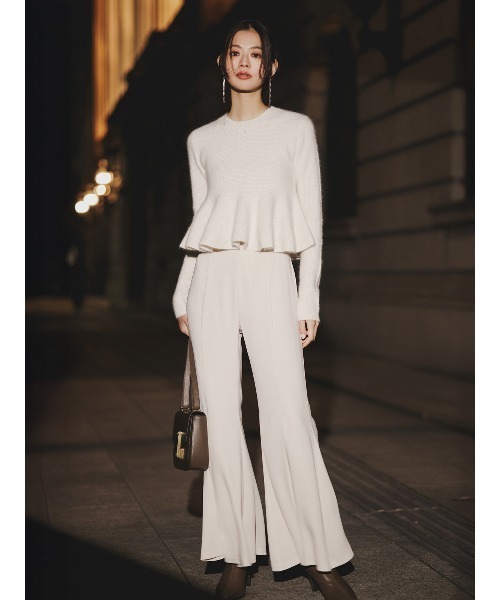 anuans(アニュアンス)の「トリアセバックサテンフレアパンツ(その他パンツ・レディース・ピンク系その他/ブラック/ホワイト系その他・M/S)」の10枚目の写真