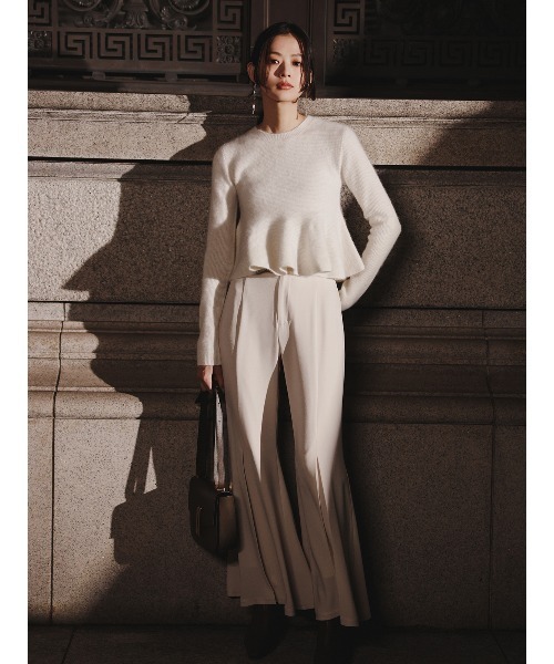 anuans(アニュアンス)の「トリアセバックサテンフレアパンツ(その他パンツ・レディース・ピンク系その他/ブラック/ホワイト系その他・M/S)」の12枚目の写真