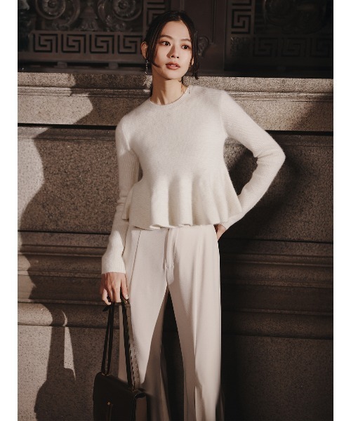 トリアセバックサテンフレアパンツ（その他パンツ）｜anuans（ア