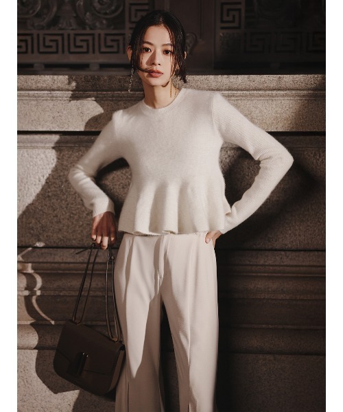 anuans(アニュアンス)の「トリアセバックサテンフレアパンツ(その他パンツ・レディース・ピンク系その他/ブラック/ホワイト系その他・M/S)」の14枚目の写真