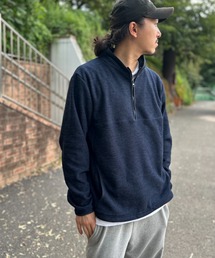 フリースハーフジッププルオーバー