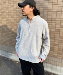 フリースハーフジッププルオーバー