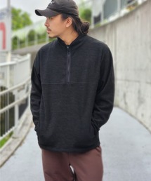 フリースハーフジッププルオーバー