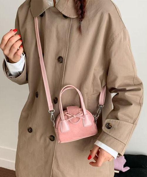 HOOK(フック)の「HOOK for girls ショルダーベルト付きミニボストンバッグ(トートバッグ・レディース・ブラック/ブラウン/ピンク・FREE)」の12枚目の写真