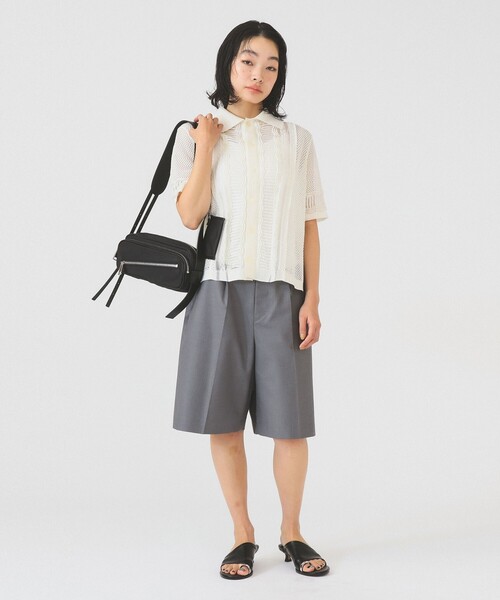 boussole（ブソル）の「【7/31再値下げ】【別注】boussole / Short Sleeve Knit（シャツ/ブラウス・レディース・ホワイト/ブラック・ONE SIZE）」の3枚目の写真