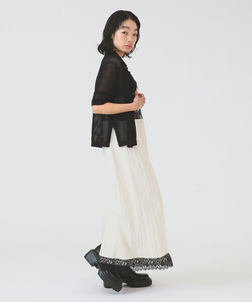 boussole（ブソル）の「【7/31再値下げ】【別注】boussole / Short Sleeve Knit（シャツ/ブラウス・レディース・ホワイト/ブラック・ONE SIZE）」の8枚目の写真