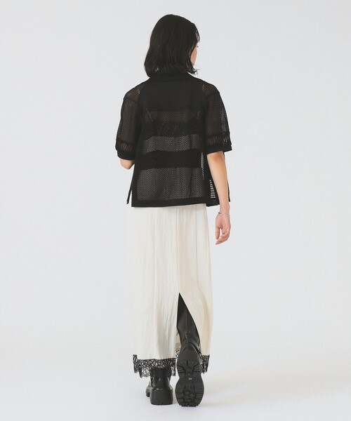 boussole（ブソル）の「【7/31再値下げ】【別注】boussole / Short Sleeve Knit（シャツ/ブラウス・レディース・ホワイト/ブラック・ONE SIZE）」の9枚目の写真