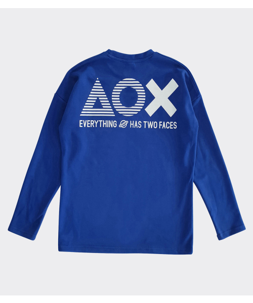 AOX(エーオーエックス)の「Big logo t-shirt(Blue)(Tシャツ/カットソー・メンズ・その他・LARGE/MEDIUM/SMALL)」の2枚目の写真