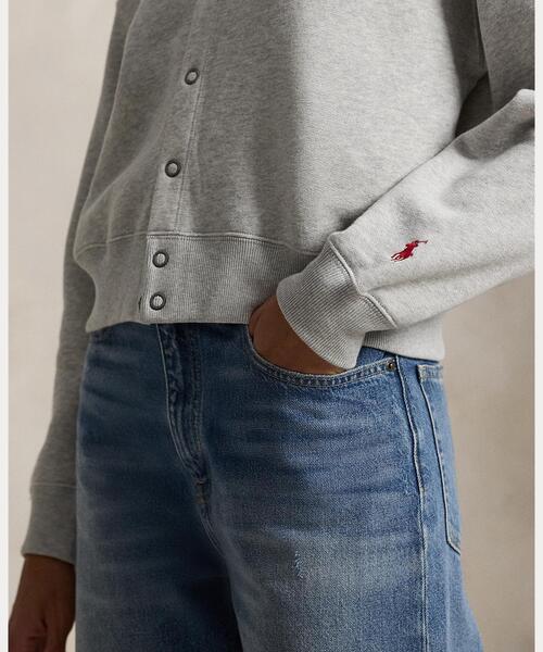 POLO RALPH LAUREN（ポロ ラルフ ローレン）の「ロゴ フリース カーディガン（カーディガン/ボレロ・レディース・グレー系・XS/XL/S/M/L）」の4枚目の写真
