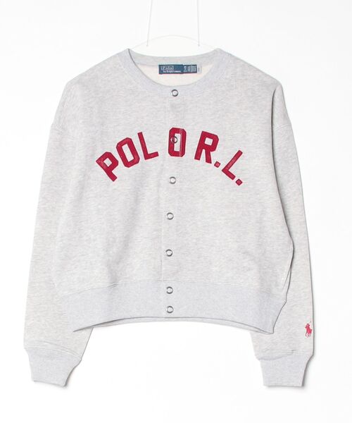 POLO RALPH LAUREN（ポロ ラルフ ローレン）の「ロゴ フリース カーディガン（カーディガン/ボレロ・レディース・グレー系・XS/XL/S/M/L）」の5枚目の写真