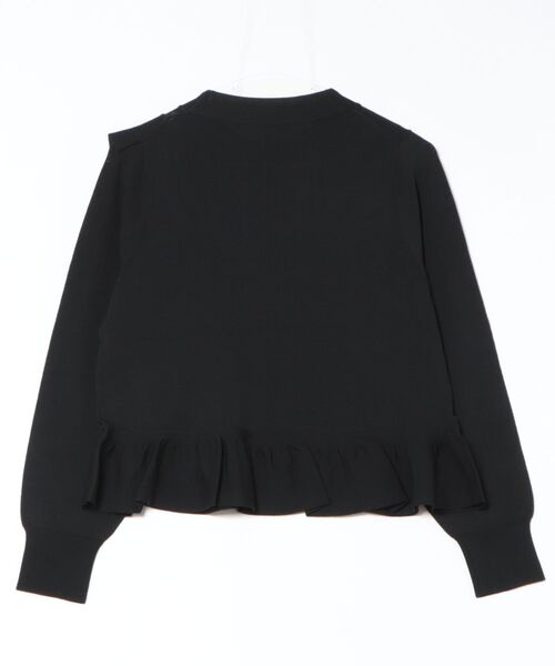 STRAWBERRY-FIELDS（ストロベリーフィールズ）の「ノアストレッチⅡ_アシンメトリーフリルニット（ニット/セーター・レディース・ブラック/ライトピンク・2）」の12枚目の写真