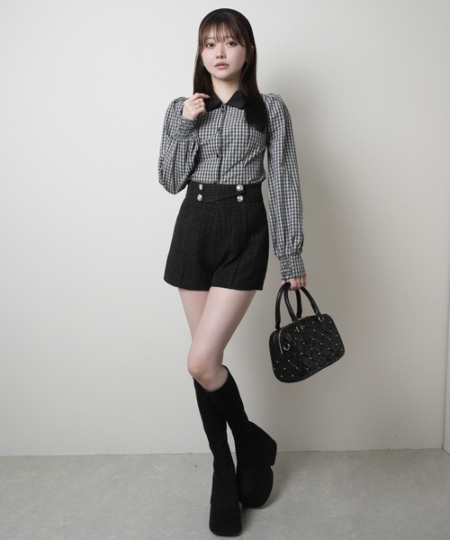 LIPSERVICE（リップサービス）の「アシメベルトショートパンツ（その他パンツ・レディース・ブラック/ホワイト・S/M）」の8枚目の写真