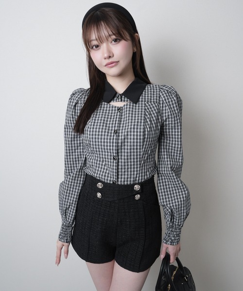 LIPSERVICE（リップサービス）の「アシメベルトショートパンツ（その他パンツ・レディース・ブラック/ホワイト・S/M）」の9枚目の写真