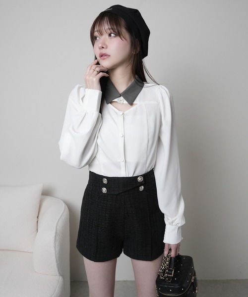 LIPSERVICE（リップサービス）の「アシメベルトショートパンツ（その他パンツ・レディース・ブラック/ホワイト・S/M）」の13枚目の写真